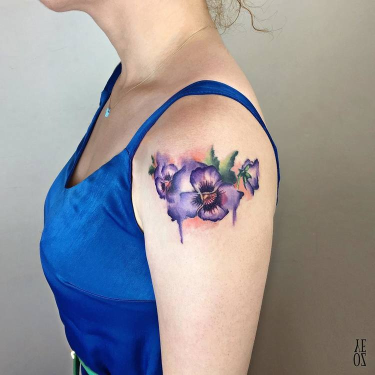 18 Beautiful Violet Tattoo Designs and Ideas TattooAdore