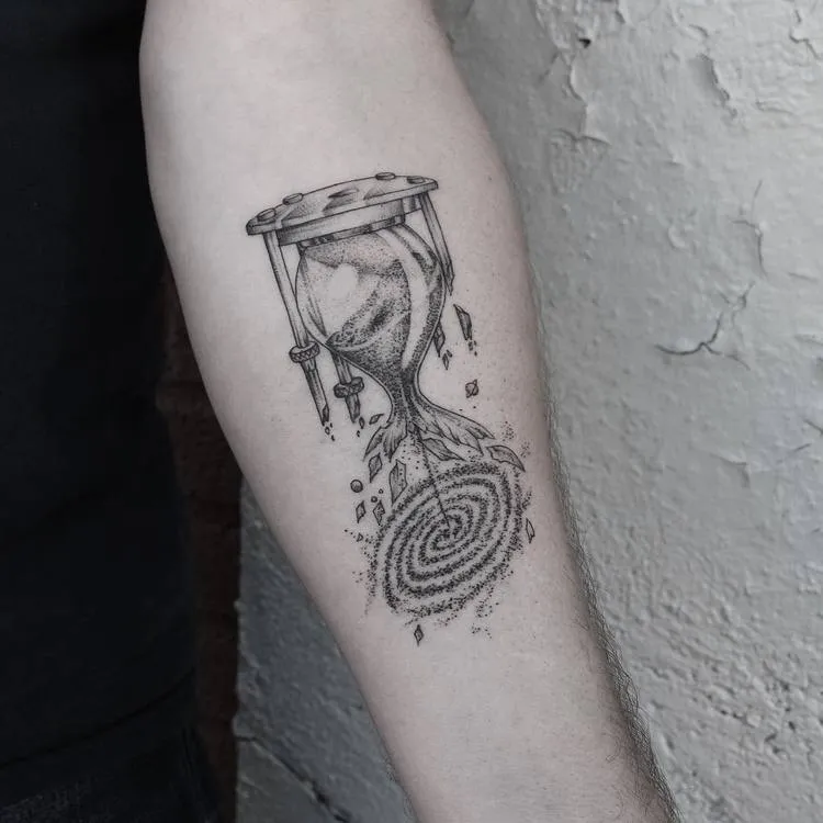 Abstract Hourglass Tattoo