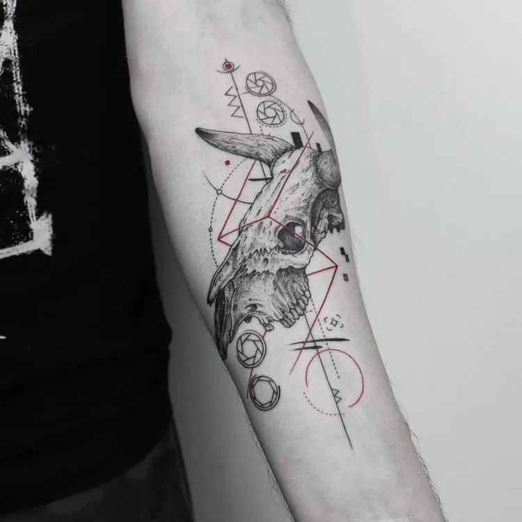 Taurus Tattoo on Inner Forearm
