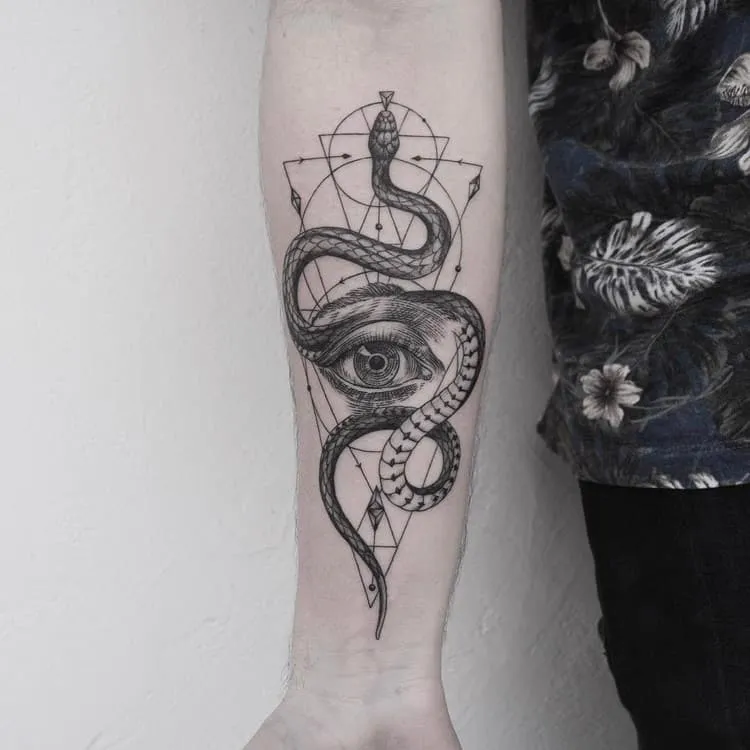 Snake and Eye Tattoo