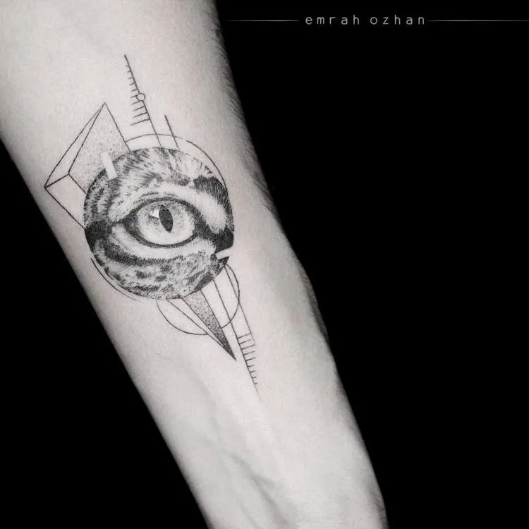 Feline Eye Tattoo and Geometry