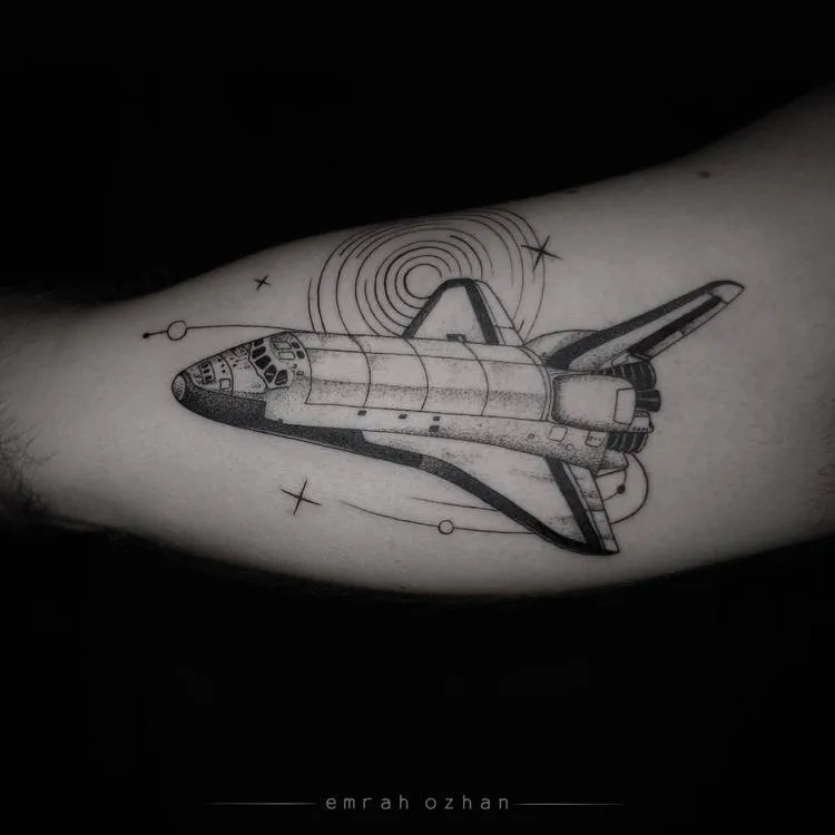 Space Shuttle Tattoo on Arm