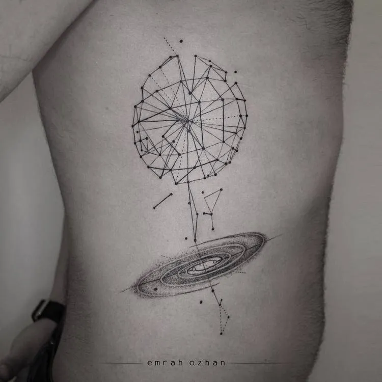 Space Inspired Tattoo on Side
