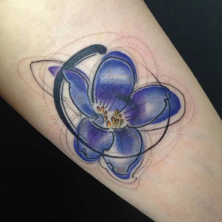 Violet Tattoo in Blue