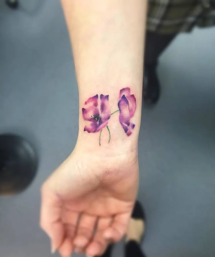 Violet Tattoo on wrist