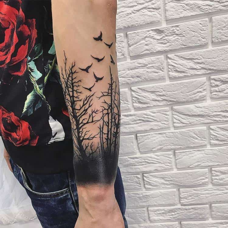 Forest Tattoo by vika_nk93