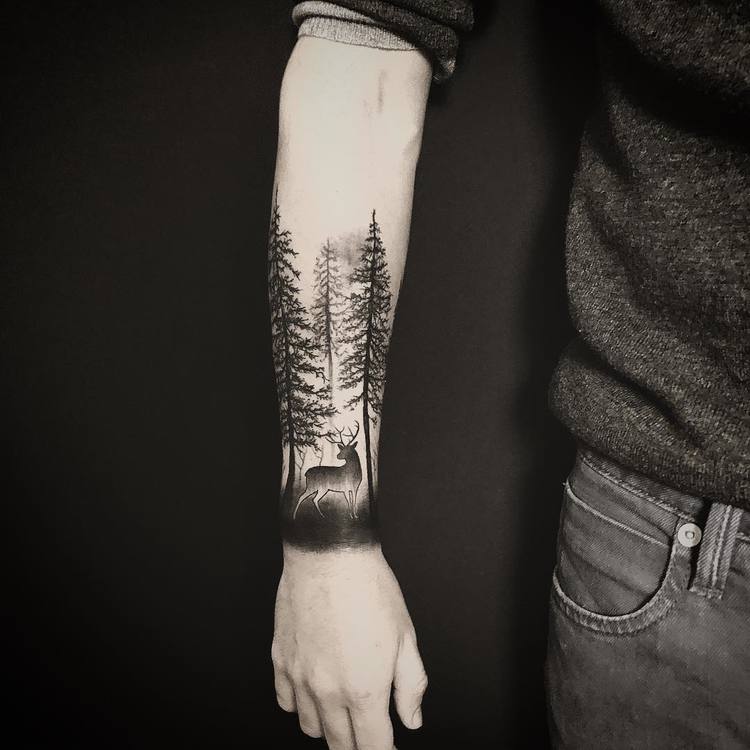 Forest Tattoo by atelier_de_lencre