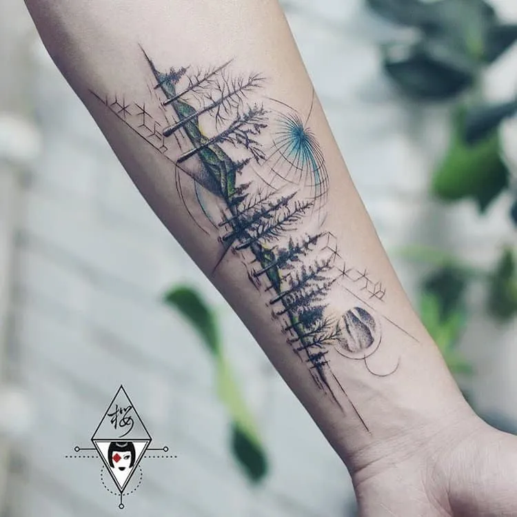 Forest Tattoo by tattooist_ling