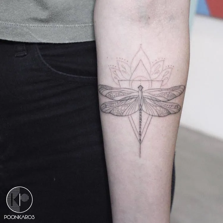 Ornamental Dragonfly Tattoo by poonkaros