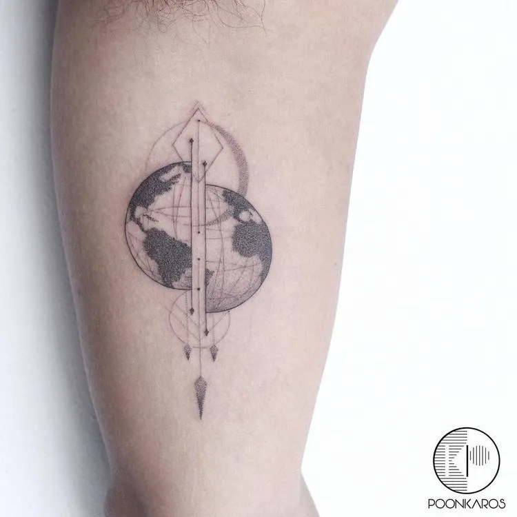 Abstract Earth Tattoo by poonkaros