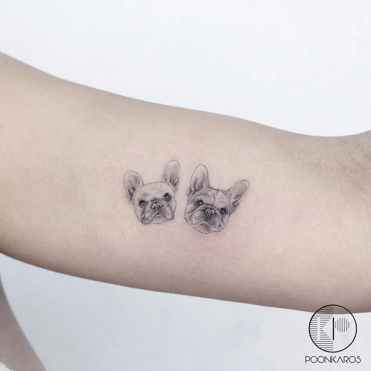 Tiny French Bulldog Tattoos by poonkaros