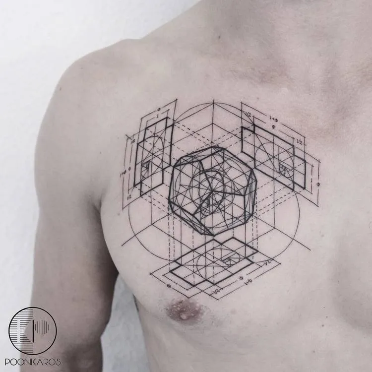 Fibonacci Dodecahedron Tattoo by poonkaros