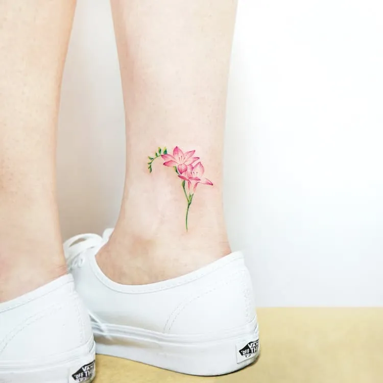 22 Simple Freesia Tattoo Designs