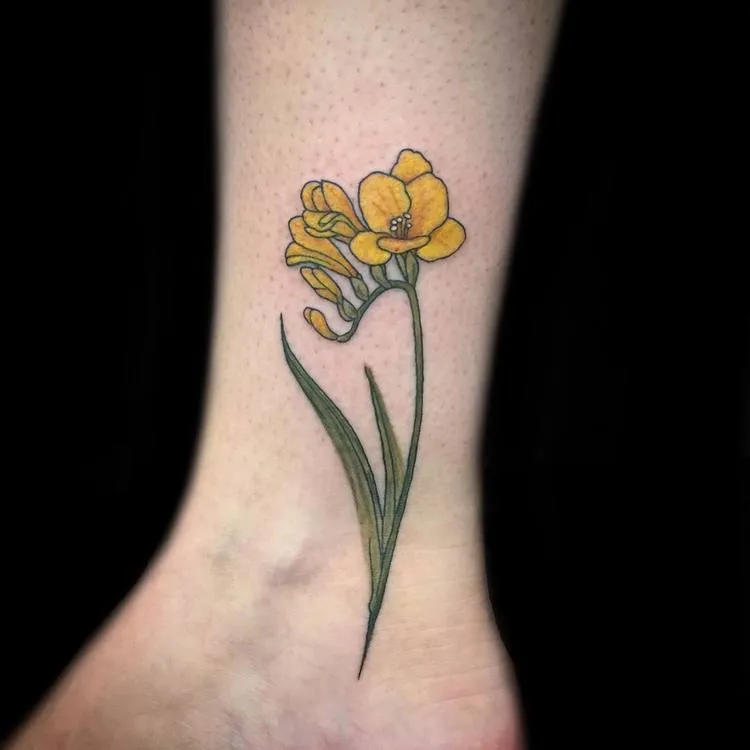 Freesia tattoo by jordanrismatattoo