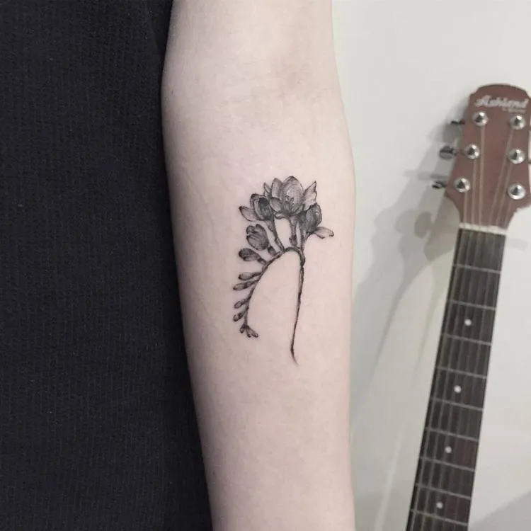 Freesia tattoo by alexander_grim