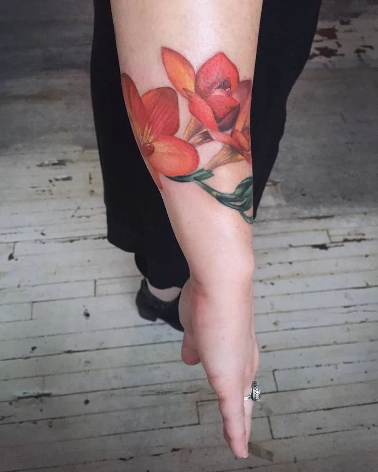 Freesia tattoo by amandawachob