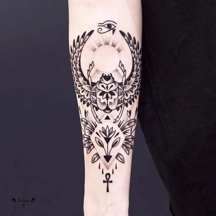 Egyptian Tattoo by violette_bleunoir