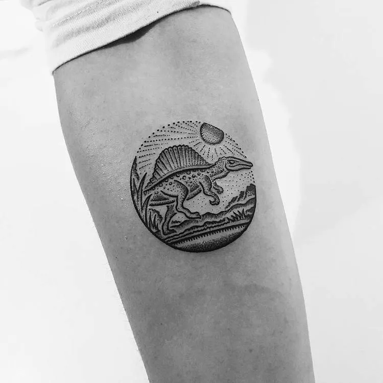Spinosaurus Tattoo by Mike Stout