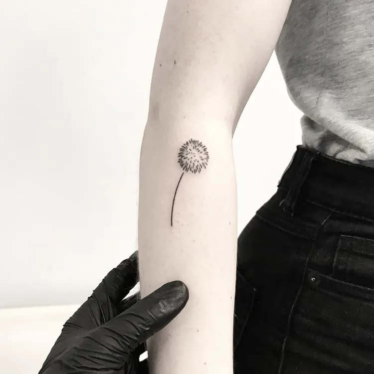 Hand Poke Firework / Dandelion Tattoo by Pokeeeeeeeoh