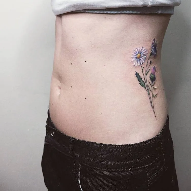 Wildflowers Tattoo by Vitaly Kazantsev