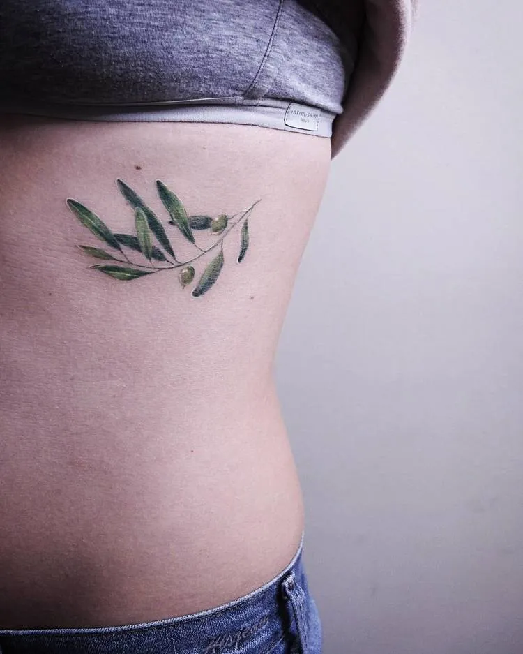 Olive Branch Tattoo by Vitaly Kazantsev