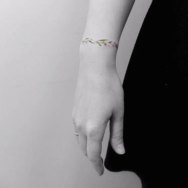 Floral Bracelet Tattoo by Vitaly Kazantsev