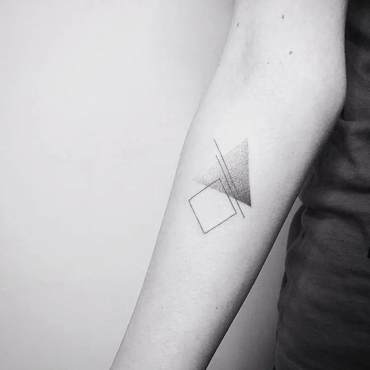 Lines and Dots Geometric Tattoo by Vitaly Kazantsev