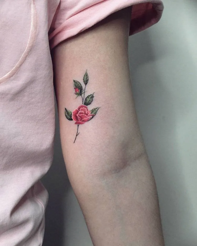 Red Rose Tattoo by Vitaly Kazantsev