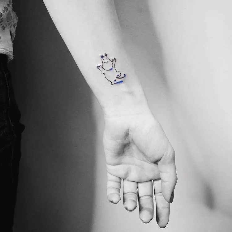 Minimalist Moomin&nbsp;/ Mumintroll Tattoo by Vitaly Kazantsev