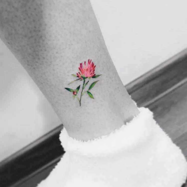 Clover Flower Tattoo by Vitaly Kazantsev
