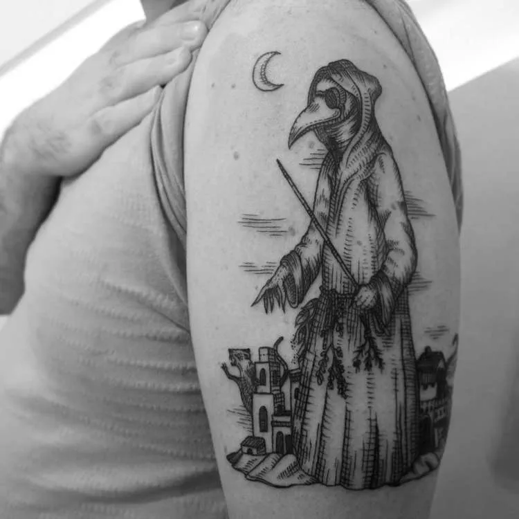 Plague Doctor Tattoo by ill.tidings