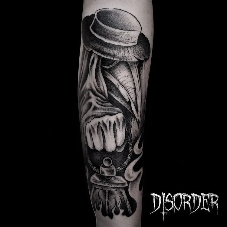 Plague Doctor Tattoo by disorder_tattooer