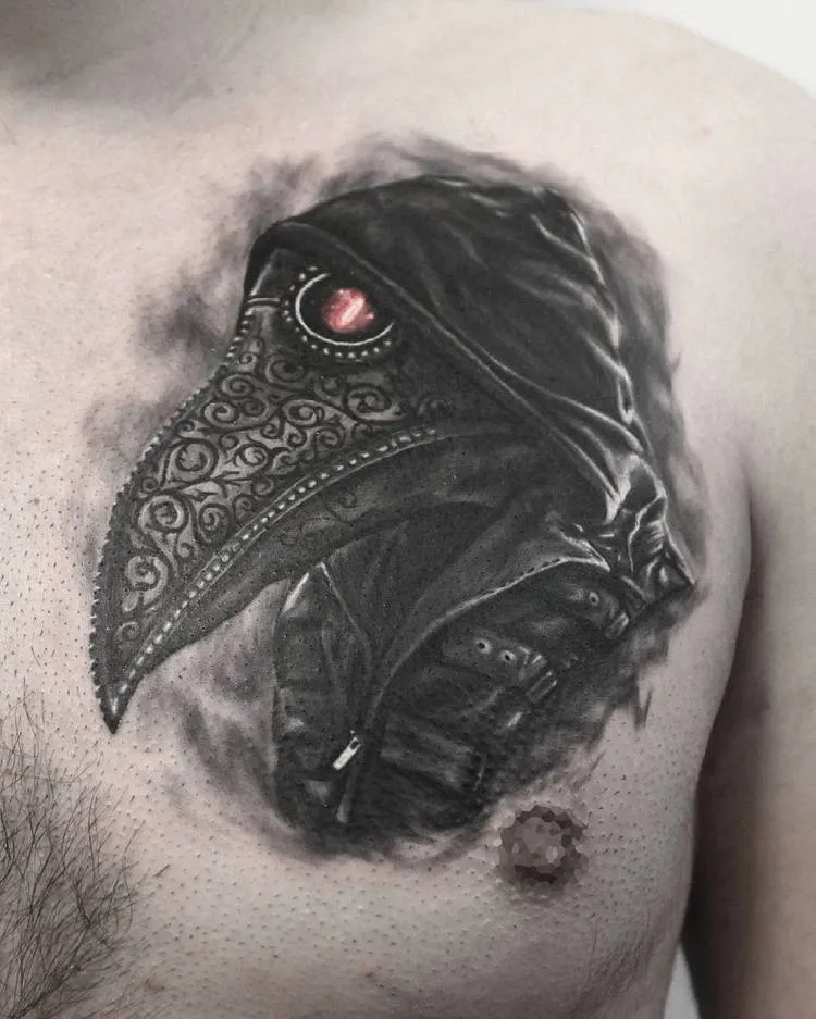 Plague Doctor Tattoo by serkandemirboga