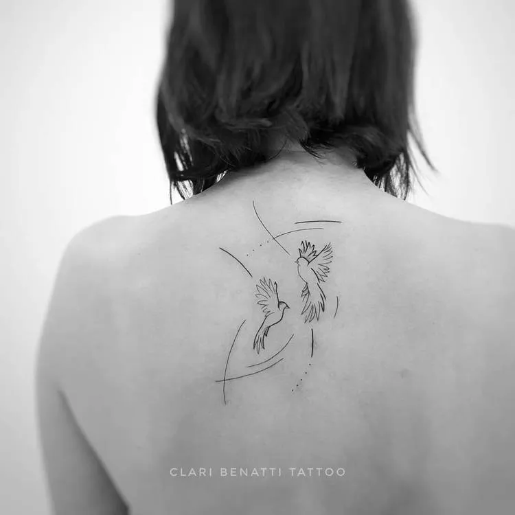 Simple Birds Tattoo by Clari Benatti