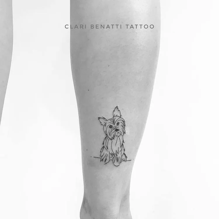 Adorable Dog Tattoo by Clari Benatti