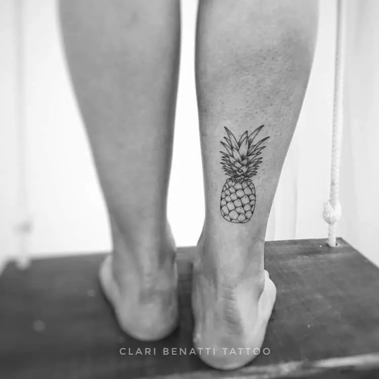 Fresh Pineapple Tattoo by Clari Benatti