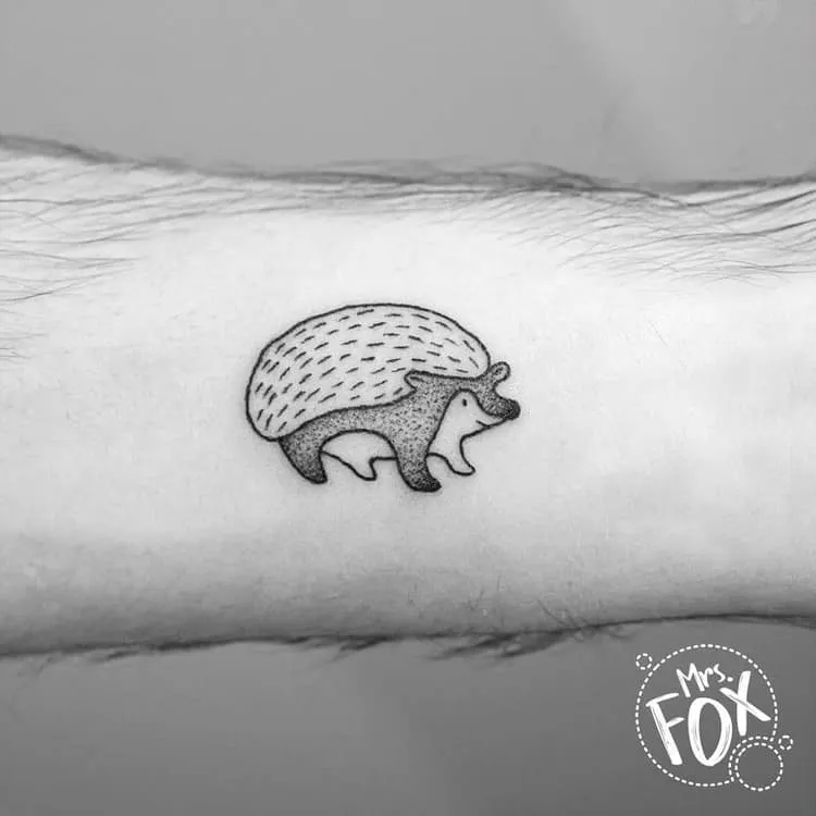 Hedgehog Tattoo by Mrs Fox