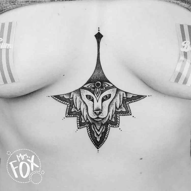 Ornamental Lion Tattoo by Mrs Fox