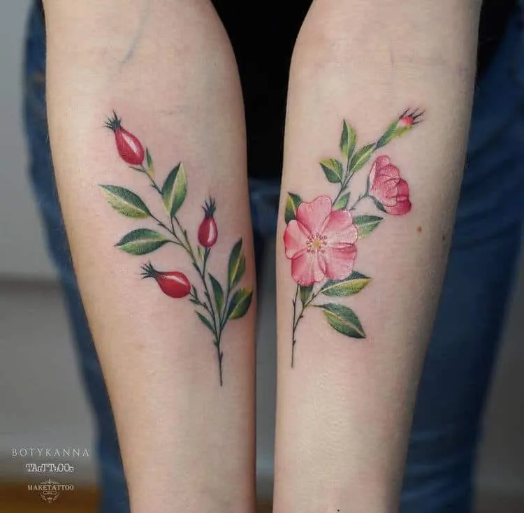 24 Gorgeous Botanical Tattoos by Anna Botyk