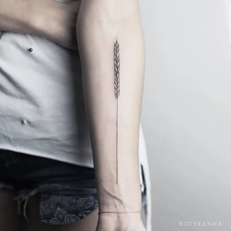 Wheat Tattoo by Anna Botyk