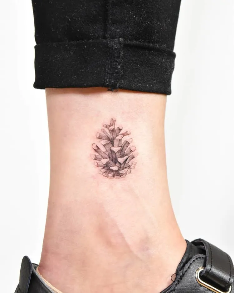 Pine Cone Tattoo by azaktattooer