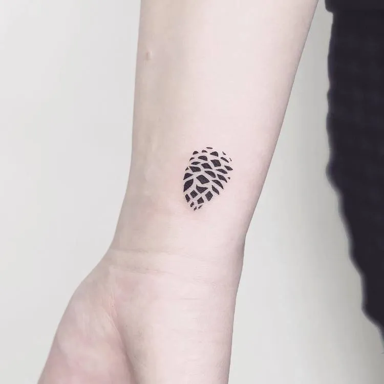 Pine Cone Tattoo by nothingwildtattoo