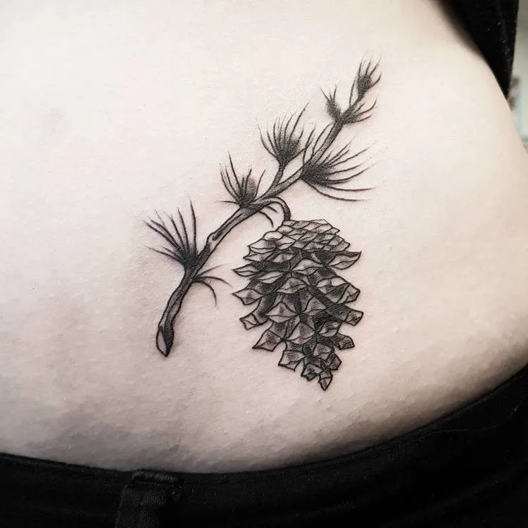 Pine Cone Tattoo by lizardqueentattoo