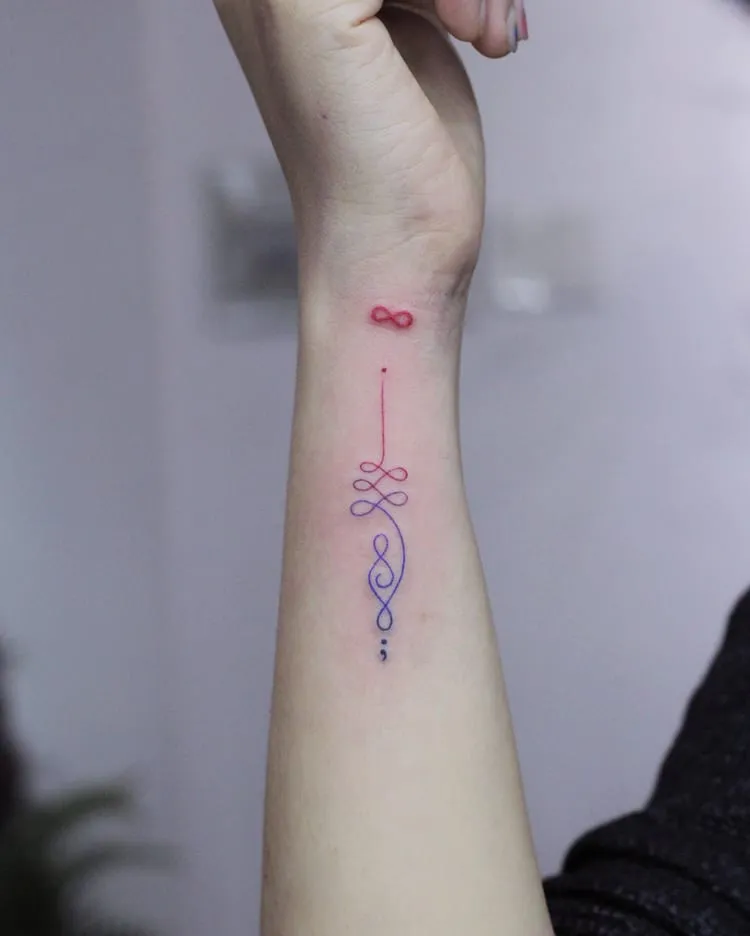 Unalome Tattoo by recycle.tattoo