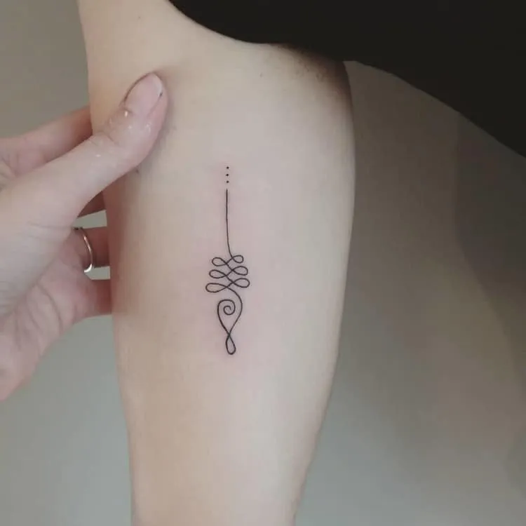 Unalome Tattoo by mzaragozatattoo