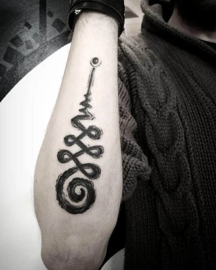 Unalome Tattoo by marlene_le_rouge