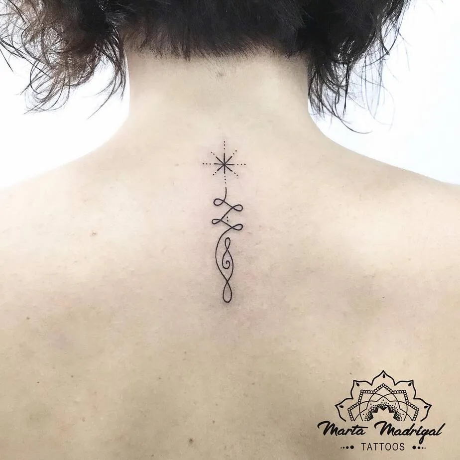Unalome Tattoo by marta.madrigal_tattoos