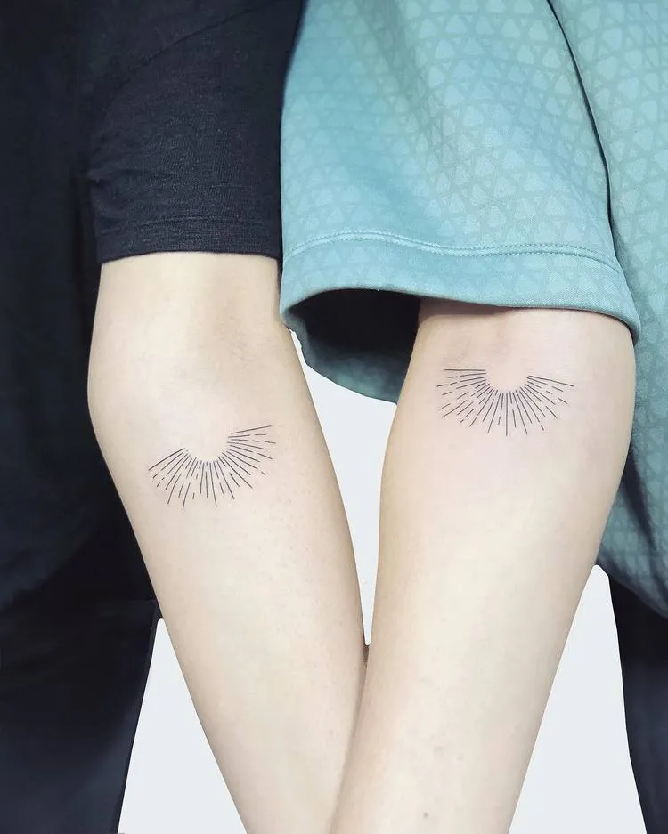 Matching Geometric Tattoos by Laura Martinez