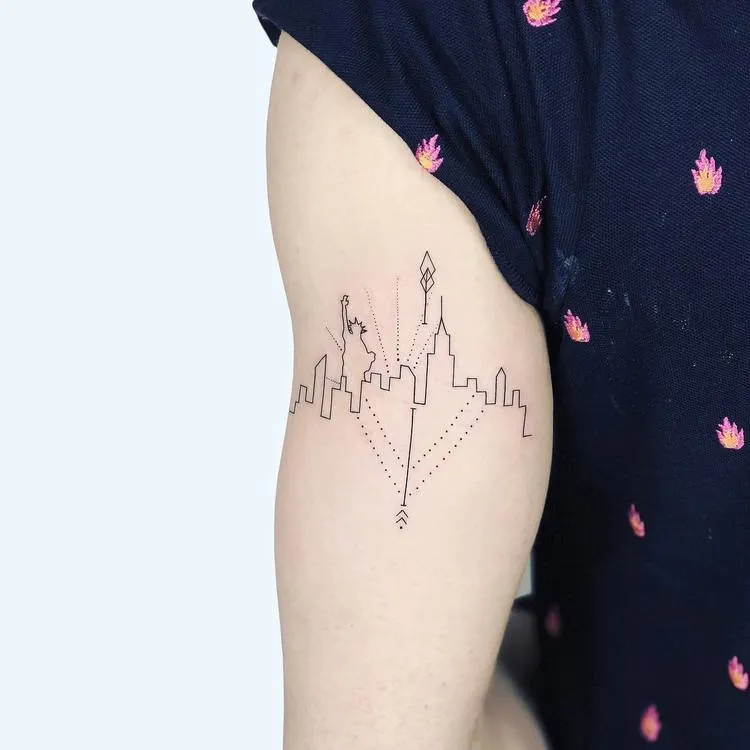 NYC Skyline Tattoo by Laura Martinez