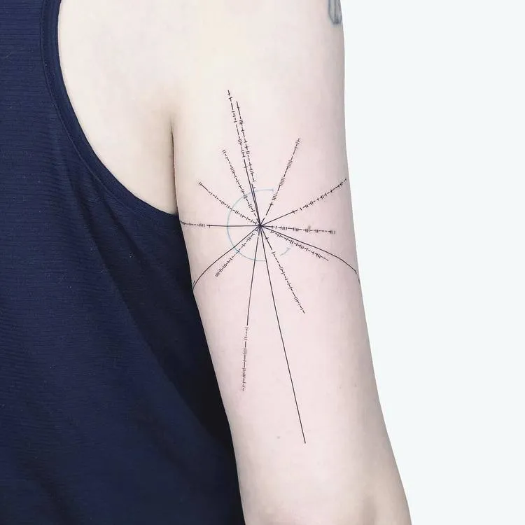 Sun Map Tattoo by Laura Martinez